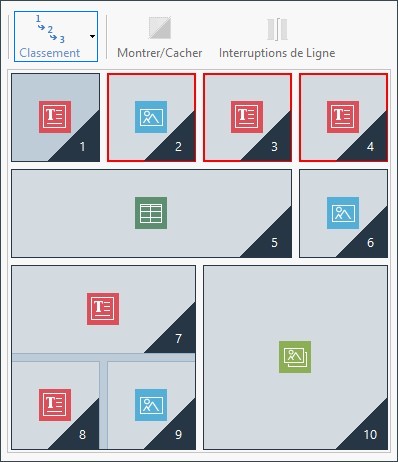 Image 2. Clic sur 1: choix entre 2, 3 et 4