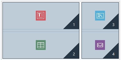 Lors de la définition de l'Affichage correspondant à un point de rupture, le classement entraîne la formation de groupes où les Objets sont placés sur des Lignes différentes